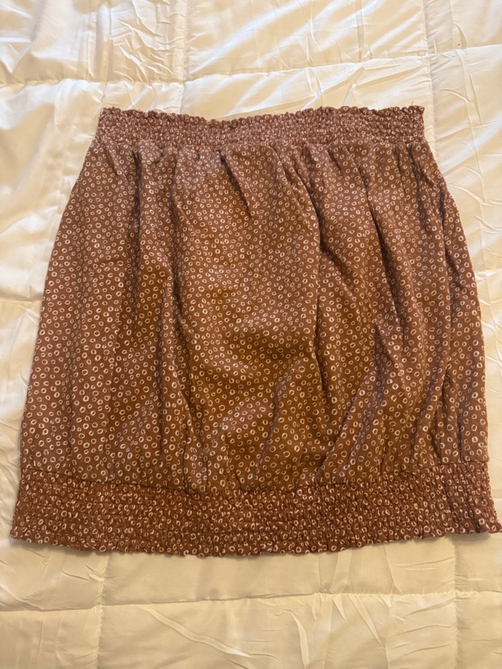 Anthropologie Strapless Top with Smocked Waist. Size XL